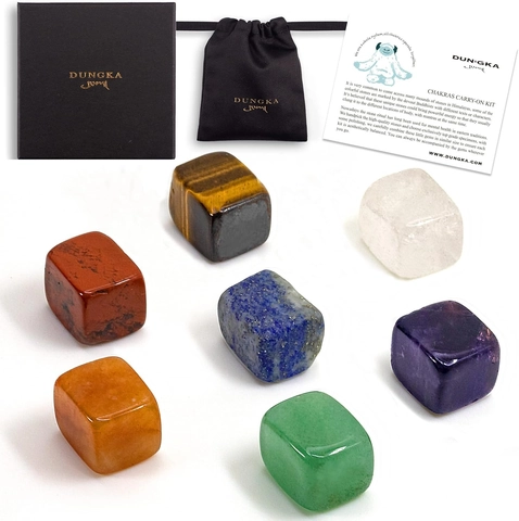 Cristaux De Guérison Chakra Cubes En Pierre Naturelle Polie Pour Yoga Méditation Pleine Conscience Équilibre Énergétique
