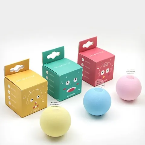 Interactive Cat Toy Ball EVA Foam Gravity Induction Animal Sound Chirping Toy Refillable Catnip For Indoor Cats Training Playing
