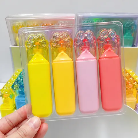 Evidenziatori A Forma Di Zampa Di Gatto Plastica Punta Diamante Sfumatura Macaron Protezione Occhi Scuola Ufficio Cancelleria Simpatico