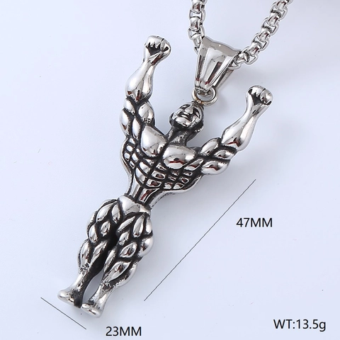 Collana Con Ciondolo In Acciaio Inossidabile 304 Punk Hip Hop Gotico Vintage Gioielli Croce Religiosa Teschio Per Uomini Donne
