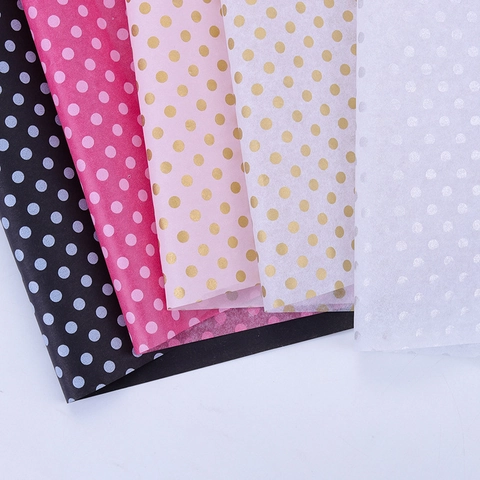 Bedrucktes Seidenpapier Mit Punktmuster Für Geschenkverpackung Blumenstrauß Dekopapier Für Bastelarbeiten Verpackung