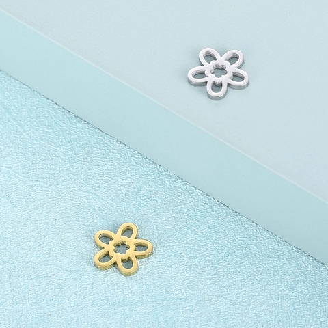 Ciondoli A Fiore In Acciaio Inossidabile Girasole Svuotato Accessori Per Creazione Gioielli DIY