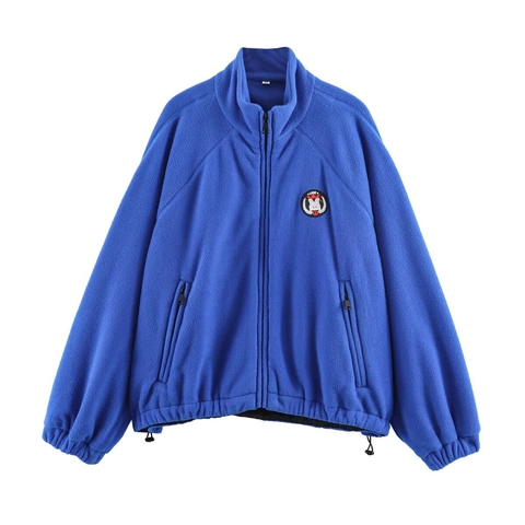 Giacca In Pile Da Donna Collo Alto Cerniera Lampo Vestibilità Comoda Morbido Pile Streetwear Blu