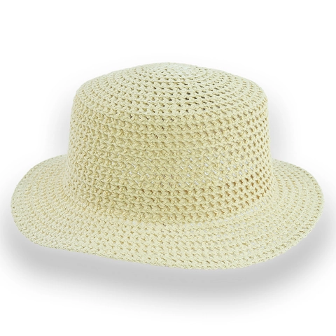 Vintage British Style Paper Straw Boater Hat Wide Brim Sun Protection Summer Beach Flat Top For Women Men
