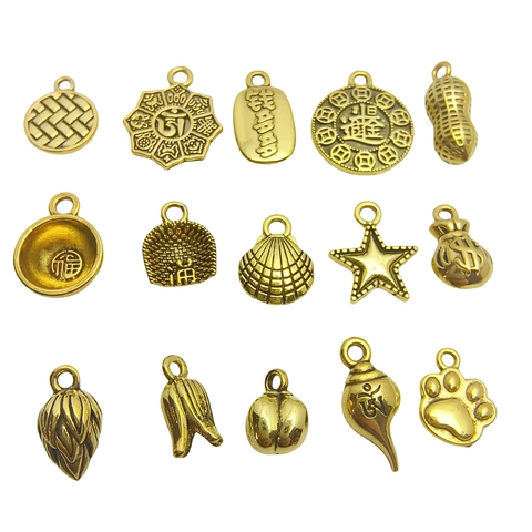 Vintage Legierung Charms Vergoldet Ethnischen Stil Glückssymbole Anhänger Für DIY Armband Halskette Schmuckherstellung