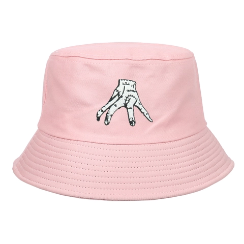Fischerhut Baumwolle Bestickte Hand Gothic Streetwear Sommer Sonnenschutz Outdoor Anglerhut Für Erwachsene