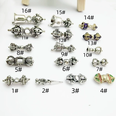 Tibetaanse Stijl Vajra En Bel Bedels Legering Retro Boeddhistische Sieraden Maken Accessoires Voor DIY Armbanden Kettingen