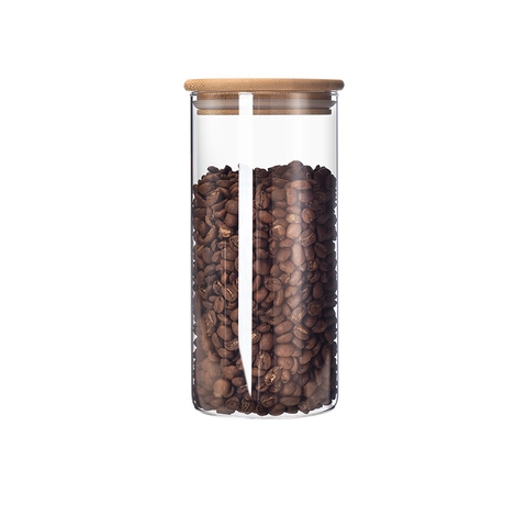 Glazen Voorraadpotten Met Luchtdichte Bamboe Deksels Borosilicaatglas Containers Voor Keuken Granen Koffiebonen