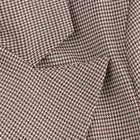 Dames Lange Blazer Jas Met Houndstooth Patroon Dubbele Knoopsgat Reverskraag Britse Stijl Herfst Winter Polyester