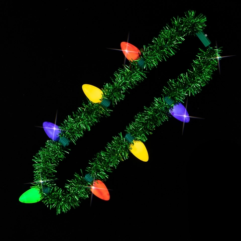 LED Gloeiende Kerst Ketting Grote Kleurrijke Plastic Lampen Slinger Feest Accessoires Voor Kinderen