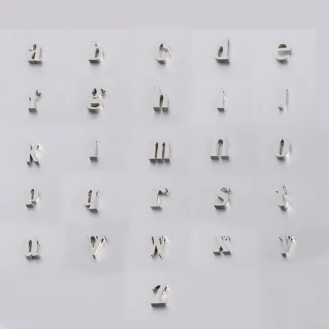 Alphabet Letter Beads Mirror Polished Stainless Steel Small Hole Charms For DIY Bracelet Necklace Jewelry Making