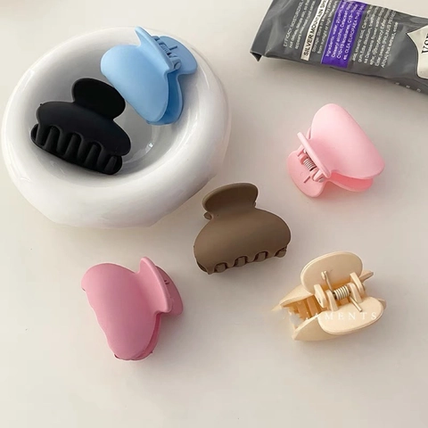 Matte Kunststoff Mini Haarkrallen Clips Kleine Runde Bunte Shark Clips Starker Halt Haarstyling Zubehör Für Frauen Mädchen