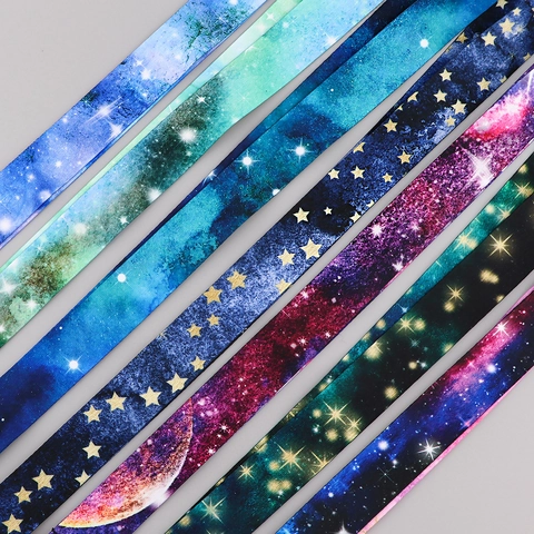 Starry Sky Universe Galaxy Lanyard Polyester Detachable For ID Card Keys Phone Camera Double Sided Heat Transfer Print