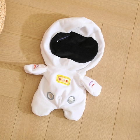 Astronaut Plush Toy Shell Unstuffed Spaceman Soft Fabric Pillow Cover With Zipper For Kids Home Decor Cartoon White Black