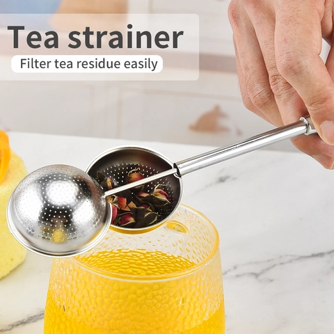Tea Infuser 304 Stainless Steel Pipe Shape Ball Mesh Strainer Reusable Loose Leaf Tea Filter Steeping Tool