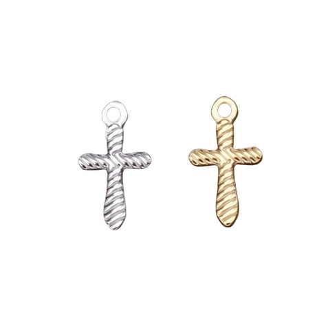 Colgante De Cruz De Acero Inoxidable Con Textura De Cuerda Retorcida Joyería Religiosa Retro Para Hombre Mujer