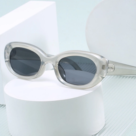 Lunettes De Soleil Ovales Rétro Monture PC Protection UV400 Grande Monture Style Vintage Y2K Pour Femmes Hommes