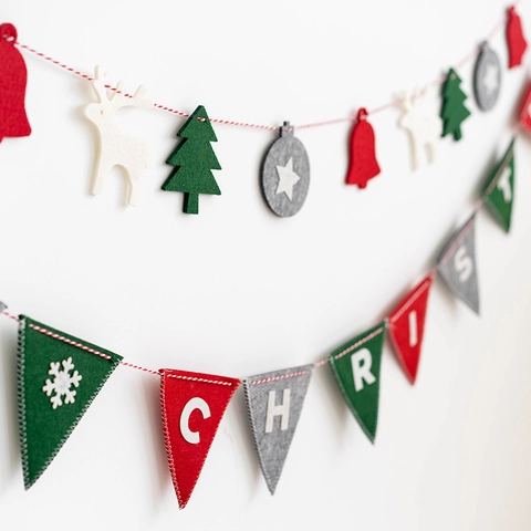 Rustikal Weihnachten Banner Frohe Weihnachten Sackleinen Buffalo Karo Girlande Für Haus Party Kamin Wand Dekoration Feiertag Zubehör