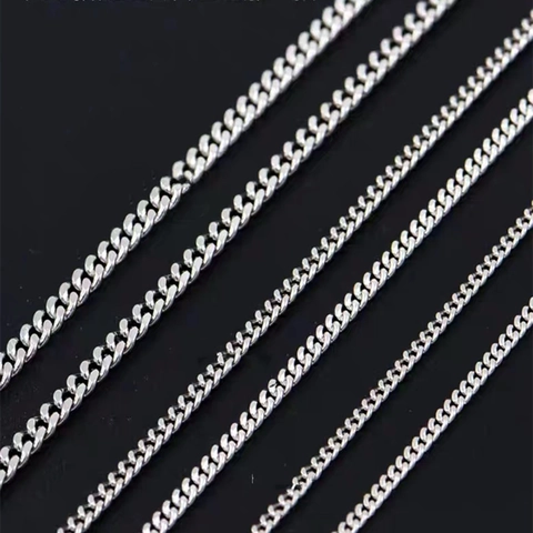 Collier Maille Gourmette Minimaliste Argent Sterling 925 Chaîne Cubaine Pour Hommes Femmes Bijoux Unisexes