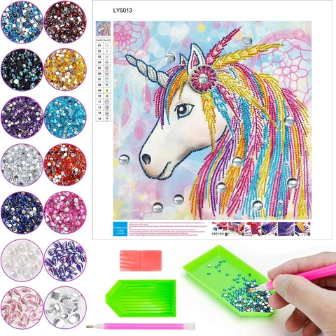 5D DIY Diamond Painting Colorful Animal Rhinestone Wall Art Embroidery For Home Decor Canvas Owl Unicorn Lion