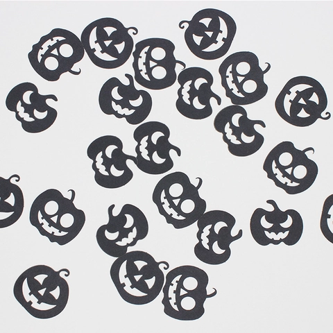 Halloween Konfetti Glitzer Papier Kürbis Totenkopf Spinne Fledermaus Geist Formen Party Tisch Deko Gruselig Festlicher Schmuck