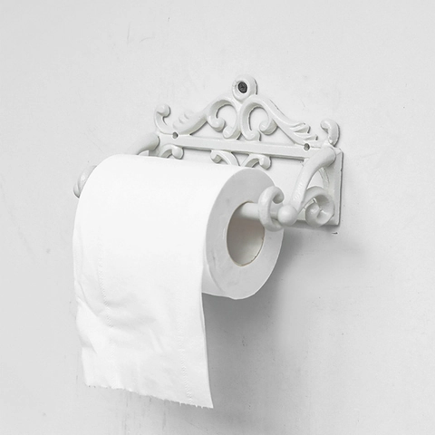 Support Papier Essuie-Tout Mural En Fonte Rétro Décoration De Style Européen Vintage Pour Cuisine Et Salle De Bain
