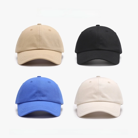 Cotton Adjustable Baseball Cap Breathable Sun Protection Outdoor Hat For Men Women Classic Curved Brim Letter Embroidery Snapback Cap