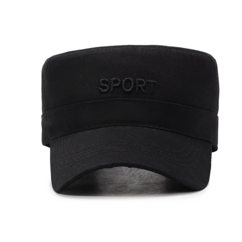 Cappello Militare Uomo Tesa Piatta Cotone Protezione Solare Sport All Aperto Casual Regolabile Ricamo Sport