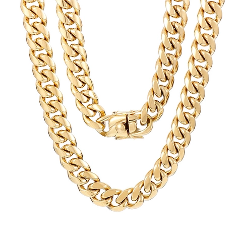 Collana Da Uomo Hip Hop Cuban Link In Acciaio Inossidabile Con Ciondolo A Ancora Croce Timone Strass