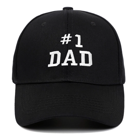 Nummer Eins DAD Buchstaben Stickerei Baseballkappe Baumwolle Verstellbare Gebogene Krempe Sonnenschutz Outdoor Kappe Vatertag Geschenk