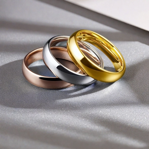 Anillo De Banda Simple Acero Inoxidable Pulido Espejo Clásico Joyería Minimalista Para Hombres Mujeres Cómodo