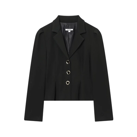 Donna Blazer E Gonna Midi Elegante Maniche A Sbuffo Giacca Corta Vita Alta Gonna Con Spacco Poliestere