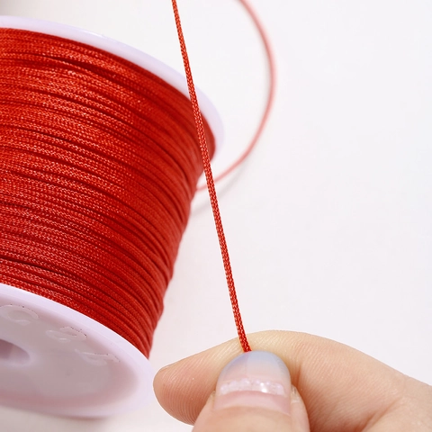 Braided Jade Thread Polyester Cord For DIY Jewelry Making Chinese Knot Hand Weaving Encrypted Colorful