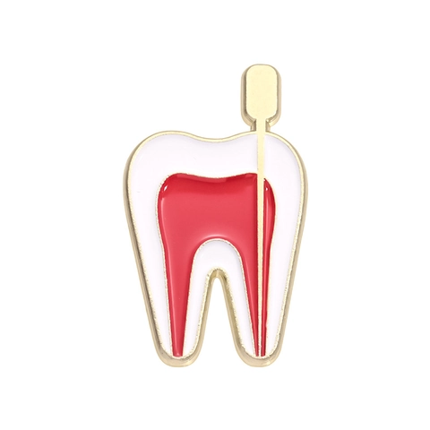 Medical Tooth Enamel Brooch Pin Set Cartoon Nurse Strong Braces Jaw Crown Teeth Dental Mirror Alloy Badges For Dentist Gifts