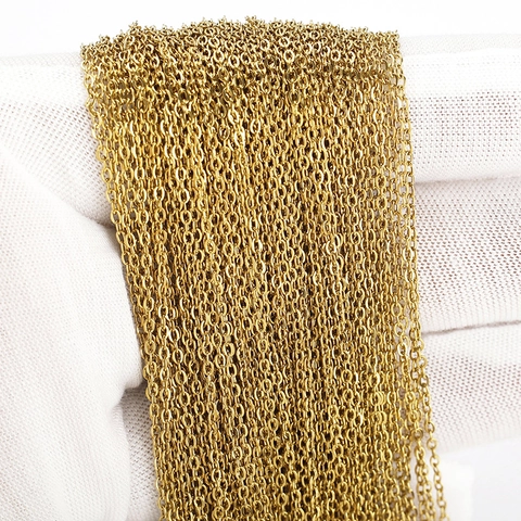 Collana Con Catena In O In Acciaio Inossidabile Per La Creazione Di Gioielli Fai Da Te Con Chiusura A Aragosta E Catena