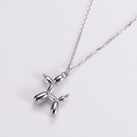 Collana Con Ciondolo A Forma Di Cane Palloncino Acciaio Inossidabile 316L Lucidato Minimalista Gioielli Per Donna