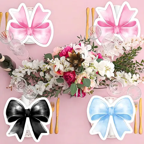 Tovaglioli Di Carta Forma Di Fiocco Decorativi Per Feste Compleanno Matrimonio Tè Pomeridiano Usa E Getta Stile Acquerello