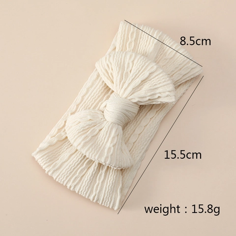 Fascia Capelli Neonato Fiocco Nylon Morbido Jacquard Maglia Alta Elasticità Per Bambini