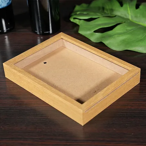 LED Licht Schilderij Lijst Hout Decoratieve Holle Schaduw Box Voor DIY Kunst Desktop Nachtlampje Home Decor Modern Minimalistisch
