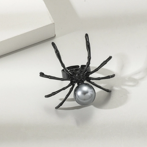 Anello Ragno Lega Gotico Punk Halloween Gioielli Grigio Perla Artificial Sintetica Apertura Regolabile Per Donne Uomini
