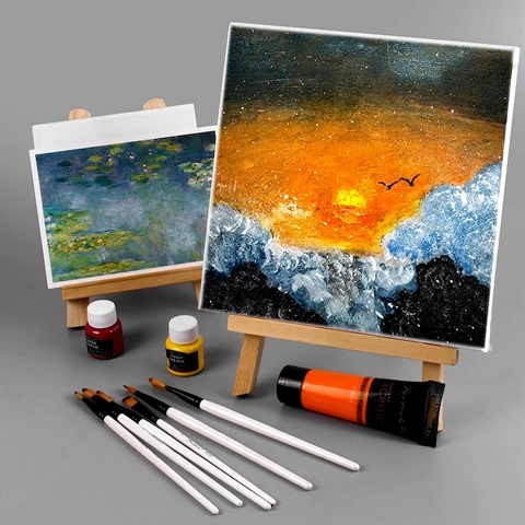 Professionelle Malpinsel Nylonhaar Holzgriff Für Acryl Öl Aquarellmalerei Künstler Kunstbedarf