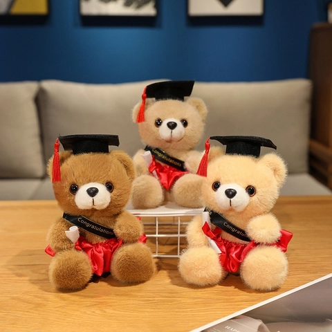 Ours En Peluche De Graduation Avec Toque À Gland Écharpe Et Diplôme Peluche Douce Souvenir De Remise Des Diplômes Cadeau