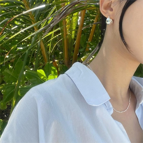 Minimalistische 925 Sterling Silber Figaro Kette Halskette Zierlicher Einfacher Koreanischer Stil Schmuck Für Frauen