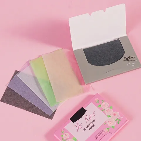 Facial Oil Absorbing Paper Plant Fiber Refreshing Face Cleaning Blotting Film Portable Fragrance For Skin Care