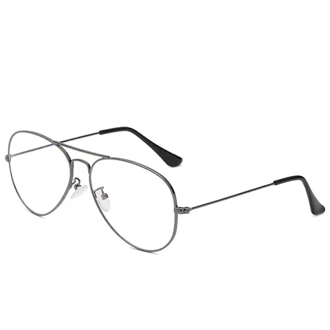 Montura Per Occhiali Aviator Metallo Anti Luce Blu Retro Pilot Doppio Ponte Occhiali Ottici Per Donne Uomini