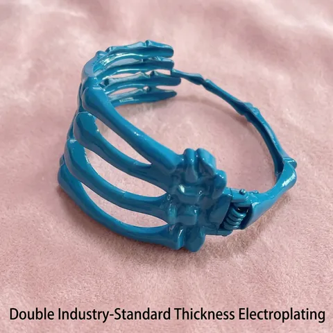 Gotisches Skelett Hand Knochen Armband Verstellbar Legierung Punk Geist Klaue Schmuck Für Damen Halloween Zubehör