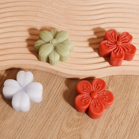 Stampo In Silicone Fiore Trifoglio 3D Per Candele Fai Da Te Sapone Resina Artigianato Resistente Al Calore Forme Girasole