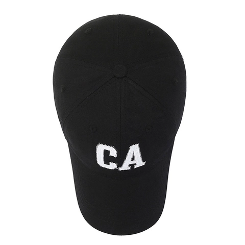 Baseball Cap Polyester Embroidered CA Letter Frayed Edge Soft Top Vintage Style Curved Brim Adjustable For Men And Women