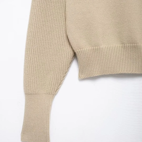 Knitted Hoodie Women Half Zip Drawstring Long Sleeve Ribbed Cuffs Casual Loose Solid Color Sweater Top