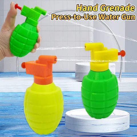 Mini Pistola Ad Acqua A Forma Di Granata Giocattolo In Plastica Azione A Pressione Giocattolo Spruzzatore Estate Spiaggia Bagno Divertimento All'aperto Per Bambini